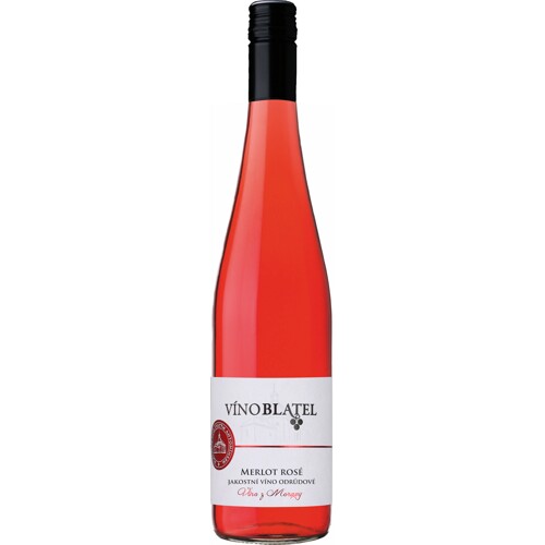 Merlot Rosé, jakostní, vinařství Blatel - polosladké