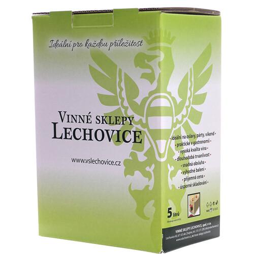 Tramín červený, zemské, Vinné sklepy Lechovice, 5 litrů - polosladké