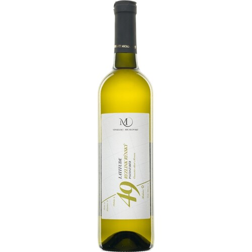 Ryzlink rýnský, pozdní sběr, Latitude 49, Michlovský - suché