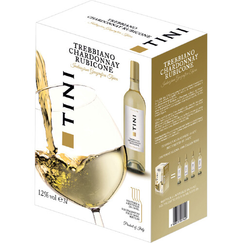 Chardonnay-Trebbiano, IGT Rubicone, TINI, Caviro, Itálie, Bag in box 3 litry - suché