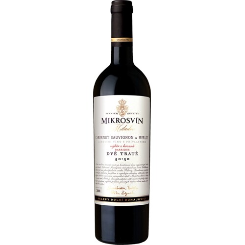 Cabernet Sauvignon & Merlot, Dvě tratě barrique 2023, Mikrosvín, Traditional line, pozdní sběr - suché