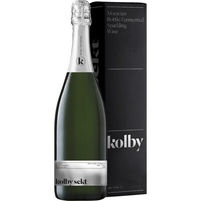 Kolby sekt 2021, brut nature, Pinot Blanc+Chardonnay v dárk. krabičce - suché...