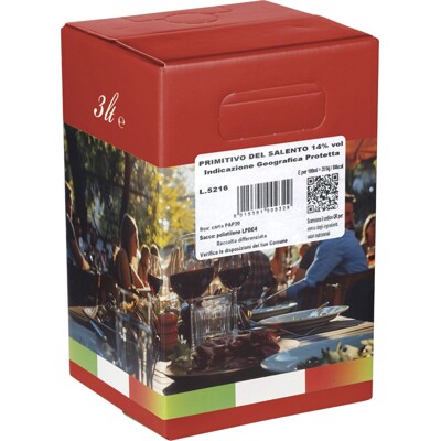 Primitivo del Salento IGT, Parolvini, Itálie, 3litry - suché